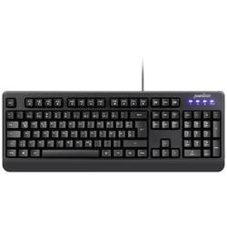 Perixx Periboard-517 B USB Tastatur Deutsch, QWERTZ Schwarz Staubgeschützt, Spritzwassergeschützt 11363