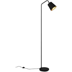 RL live your light, Stehlampe, REALITY BUDDY - Vloerlamp - Zwart mat - excl. 1x E27 25W - Voetschakelaar - Draaibaar (E27)