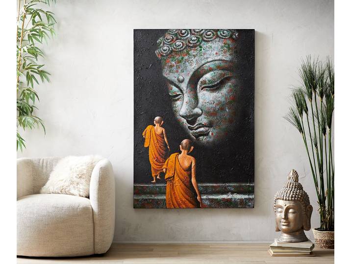 DELIFE Gemälde Dafina 100x150 cm Mehrfarbig Acryl auf Leinwand, Dekoartikel