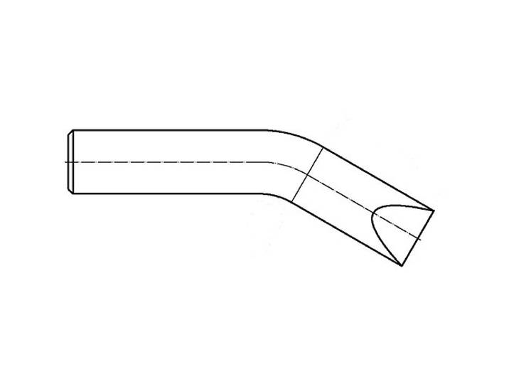 Weller Consumer T0054311299 Longlife soldeerpunt 43112, gebogen, vernikkeld Ø 20,0 mm