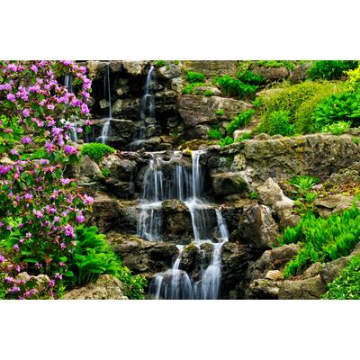 Fototapete PAPERMOON "Cascading Waterfall", bunt, B:2m L:1,49m, Vlies, Tapeten