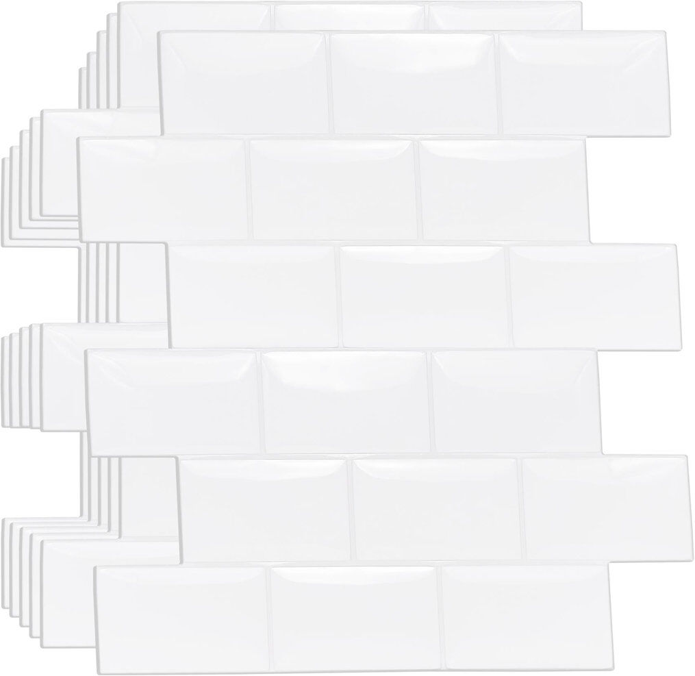 Latitude Run Agha Glossy Subway Metro Classic Brick 3D Tile Sticker 30.5 x 15.4cm Yellow Bathroom