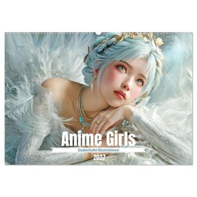 Anime Girls - Zauberhafte Illustrationen (Wandkalender 2027 DIN A2 quer), CALVENDO Monatskalender