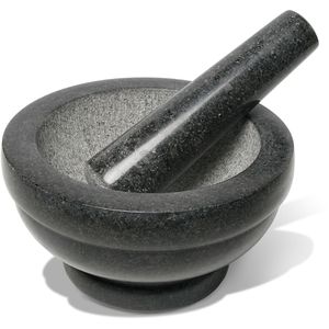 wenco Mörser 555876, mit Stößel, 16 cm Durchmesser, grau, Granit