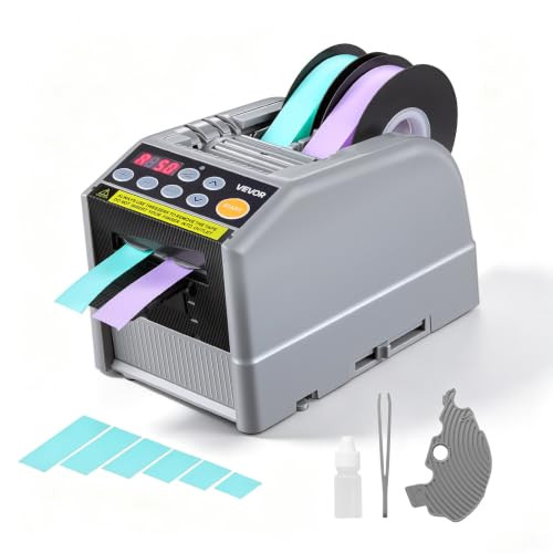 VEVOR Automatische plakbandafroller, grijs, max. snijlengte 999 mm