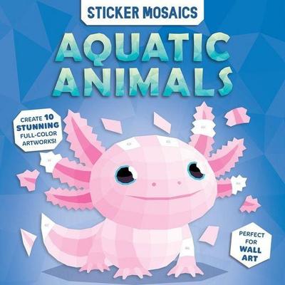 Paint by Sticker Book for Kids - Aquatic Animals Ocean Activity Sticker by Number Sea Life Mosaic Art Pages Ages 4-8, Taschenbuch von Crackboom!