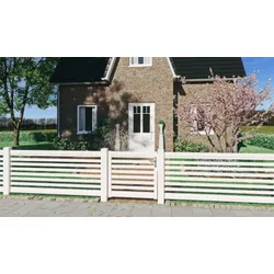 Gartenzaun Tor Amsterdam 100 x 70 cm – Zauntür aus Aluminium, Weiß – hochwertige Gartentür – Pforte für Gartenbereich & Grundstück