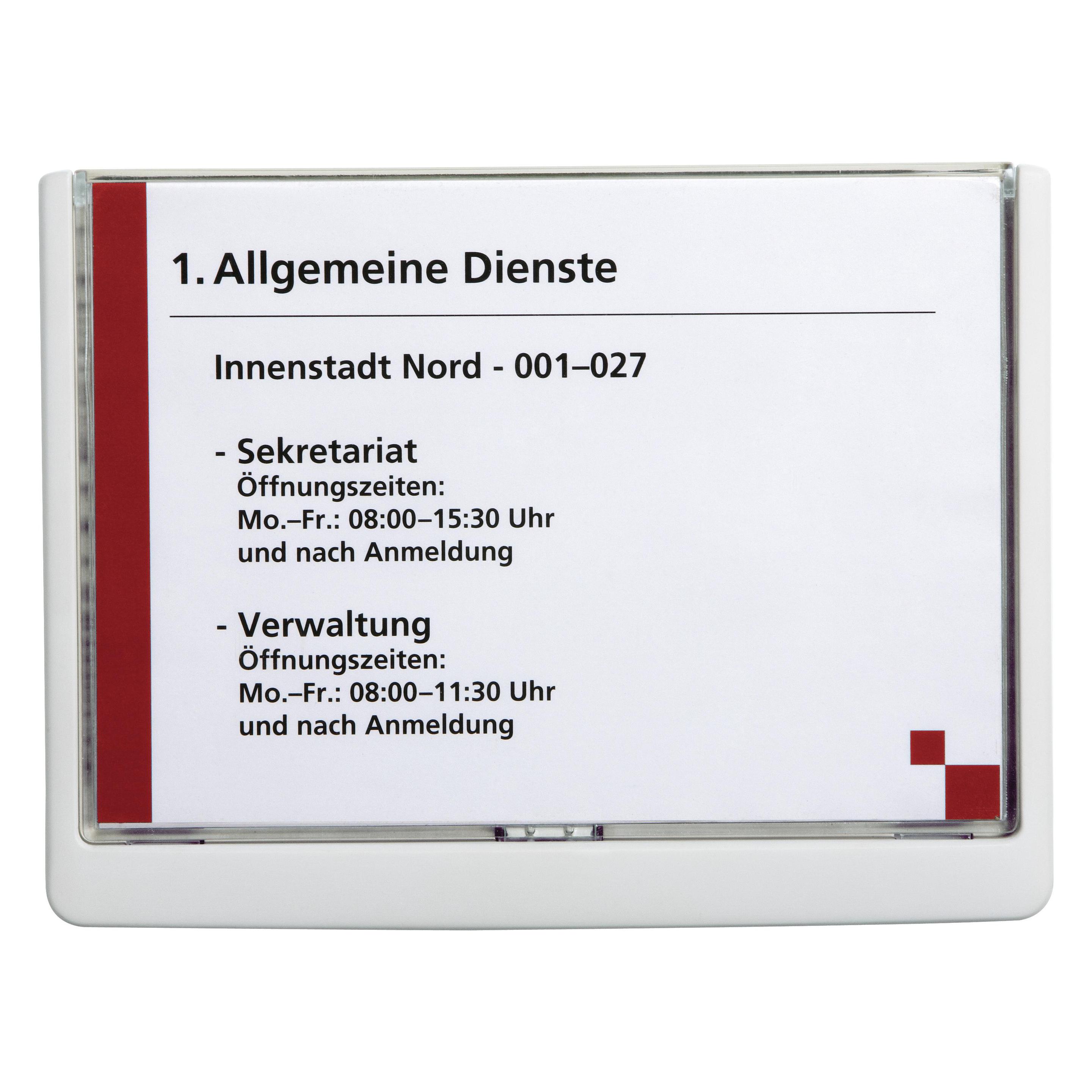 Durable Türschild CLICK SIGN, DIN A5, weiss aus hochwertigem Kunststoff (486602)
