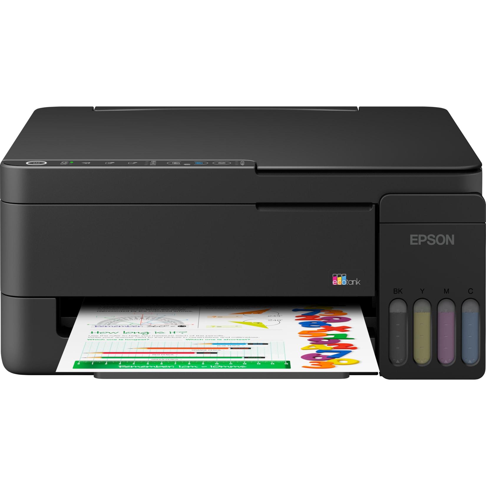 Epson ECOTANK ET-2914, Schwarz Multifunktionsdrucker (Tintenstrahldrucker, 3-in1, Drucker, Scanner, Kopierer, WLAN, USB, AirPrint, Duplex, A4)