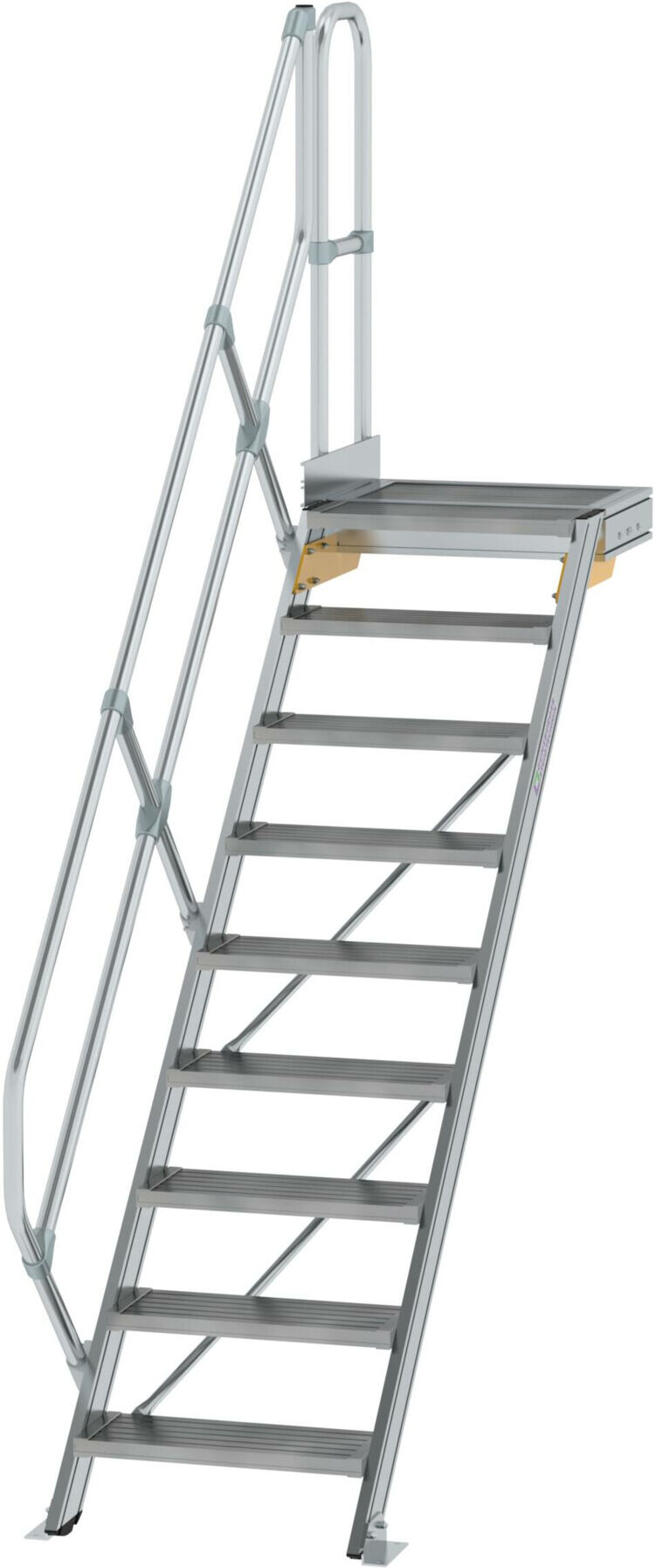 MUNK Aluminium-Treppe Plattform 45° 9 Stufen (600429)