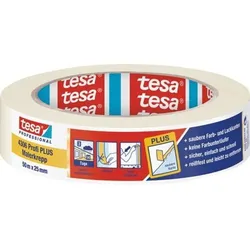 Tesa Malerkreppband 4306 Profi PLUS leicht gekreppt hellbeige L.50m B.25mm Rl.