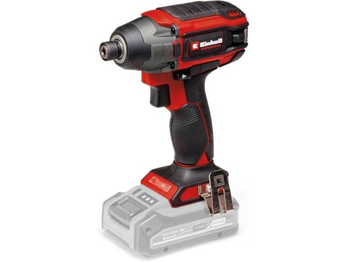 Einhell Professional Visseuse à chocs sans fil TP-CI 18/220 Li BL-Solo PXC 18 V 220 Nm moteur Brushless porte-outil six pans creux LED clip ceinture sans batterie