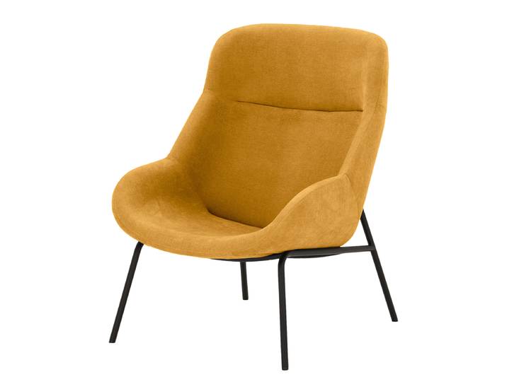 Fauteuil Tantia Jaune Microfibre Wiam 73 x 102 x 92cm