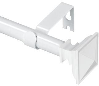 Urbanest Modern Square Urn Adjustable Drapery Curtain Rod with Clip Rings