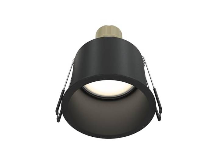 MAYTONI REIF Einbaustrahler – Downlight GU10 – Flacher Deckenspot aus Aluminium– als LED Einbauleuchte für Decke in Küche, Flur, Wohnzimmer – Schwarz