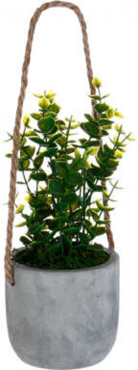 Kunstplant met cement pot
