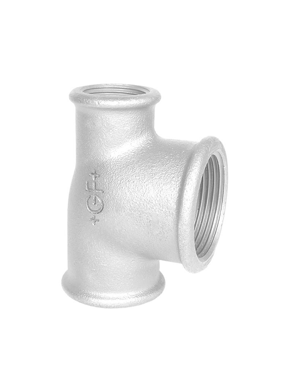 +GF+ tee 90° galvanized reduced 1 1/4-1 1/2-1''