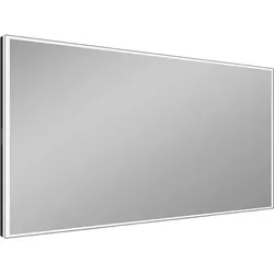 Schneider GLOW HCL Lichtspiegel, rundum Lichtbänder, Human Centric Lighting, mit Spiegelheizung, 160x5,5x76cm, 166.560.01.41, Farbe: Schwarz Matt