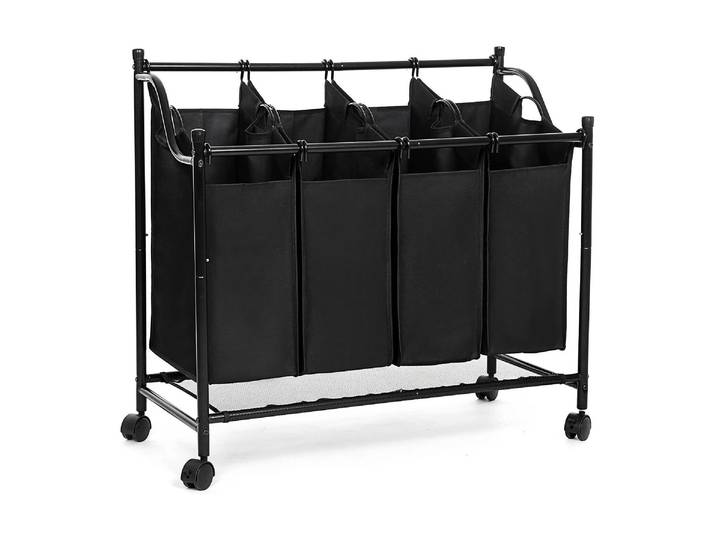 Wäschesack SONGMICS, schwarz, B:87,5cm H:81cm T:38,5cm, Kunststoff, Polyester, Wäschesammler, Wäschesack