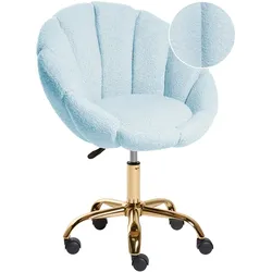 SCHREIBTISCHSTUHL Bouclé Hellblau Annabelle