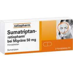 SUMATRIPTAN-ratiopharm bei Migräne 50 mg Filmtabl. 2 St
