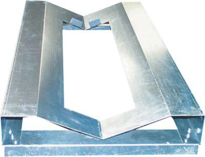 Regal-Fasspalette, verzinkt, Stahl, für Lagerung liegender Fässer auf Trägerprofilen, B 580 x T 1115 x H 140 mm, für Grund- und Anbau- Umweltregale