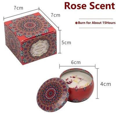 Uplift Treasures Vintage Soy Wax Scented Candle Jar Floral Fragrance Gift rose