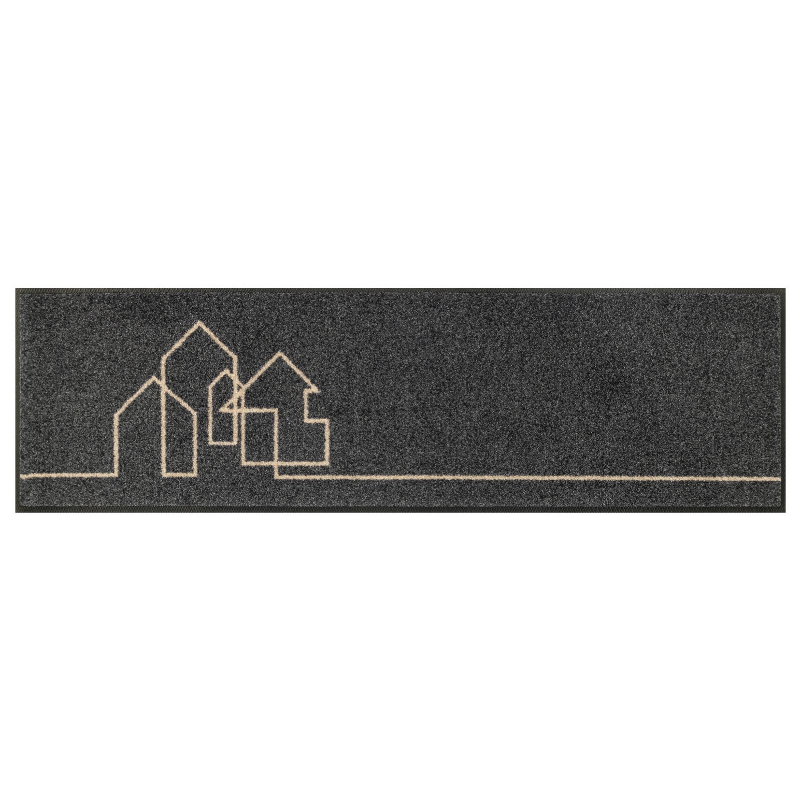 home24 Deur- en schoonloopmat Linestreet grijs 35 x 120 cm