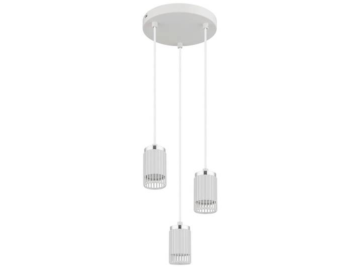 Globo Hängeleuchte, Weiss, Chromfarben, Metall, Kunststoff, 115.5 cm, CE, Lampen & Leuchten, Innenbeleuchtung, Hängelampen, Pendelleuchte
