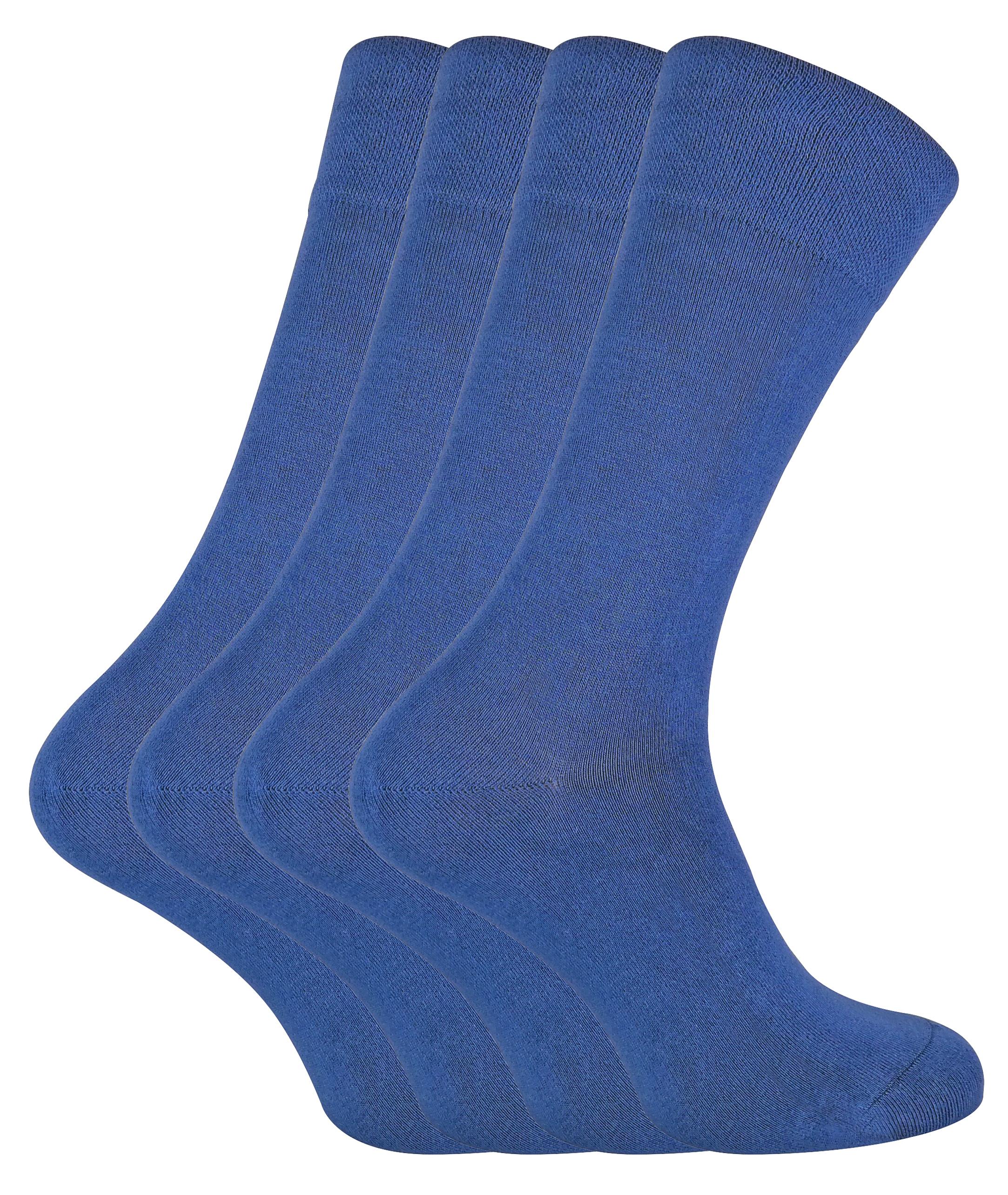 Set van 4 zachte, ademende herensokken van bamboe - Denim