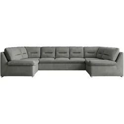 WOHNLANDSCHAFT COMODO U Grau Struktur