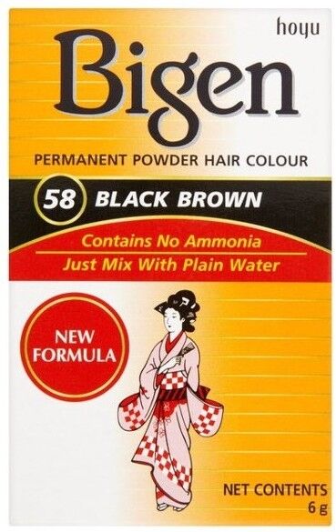 Bigen Permanente Haarfarbe in Pulverform, 6 g 58 Naturschwarz