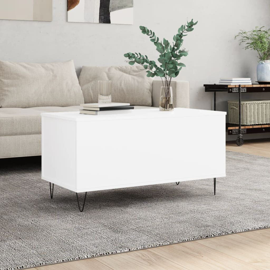 George Oliver Moriaty Coffee Table White 90cm L x 44.5cm W x 45cm H
