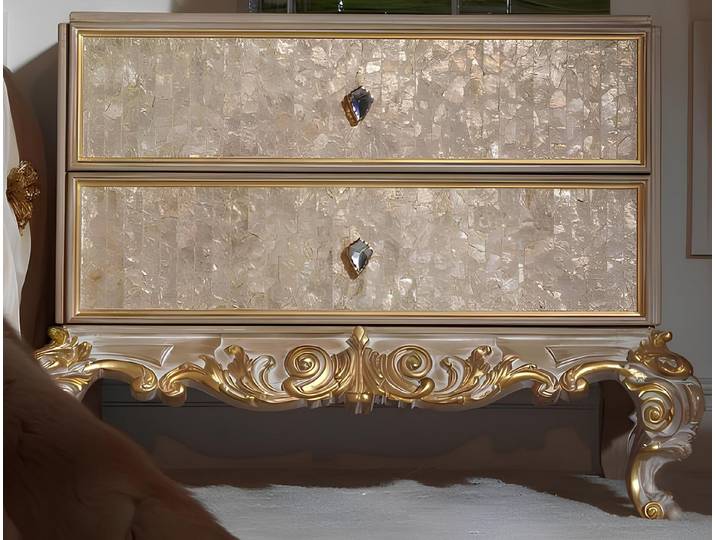 Xlmoebel Nachttisch Klasika Nachttisch aus hochwertigem Holz im zeitlosen Design (1-St., Nachttisch), Hergestellt in Europa