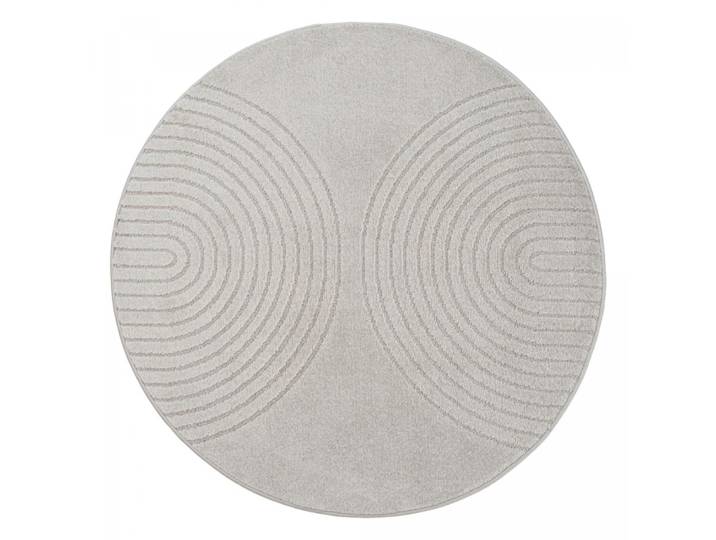 Tapis salon 120x120 rond gris