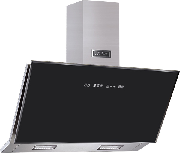 Kaiser AT 6430 ECO Dunstabzugshaube 60cm kopffrei Wandhaube Edelstahl Schwarzglas 1250m³/h