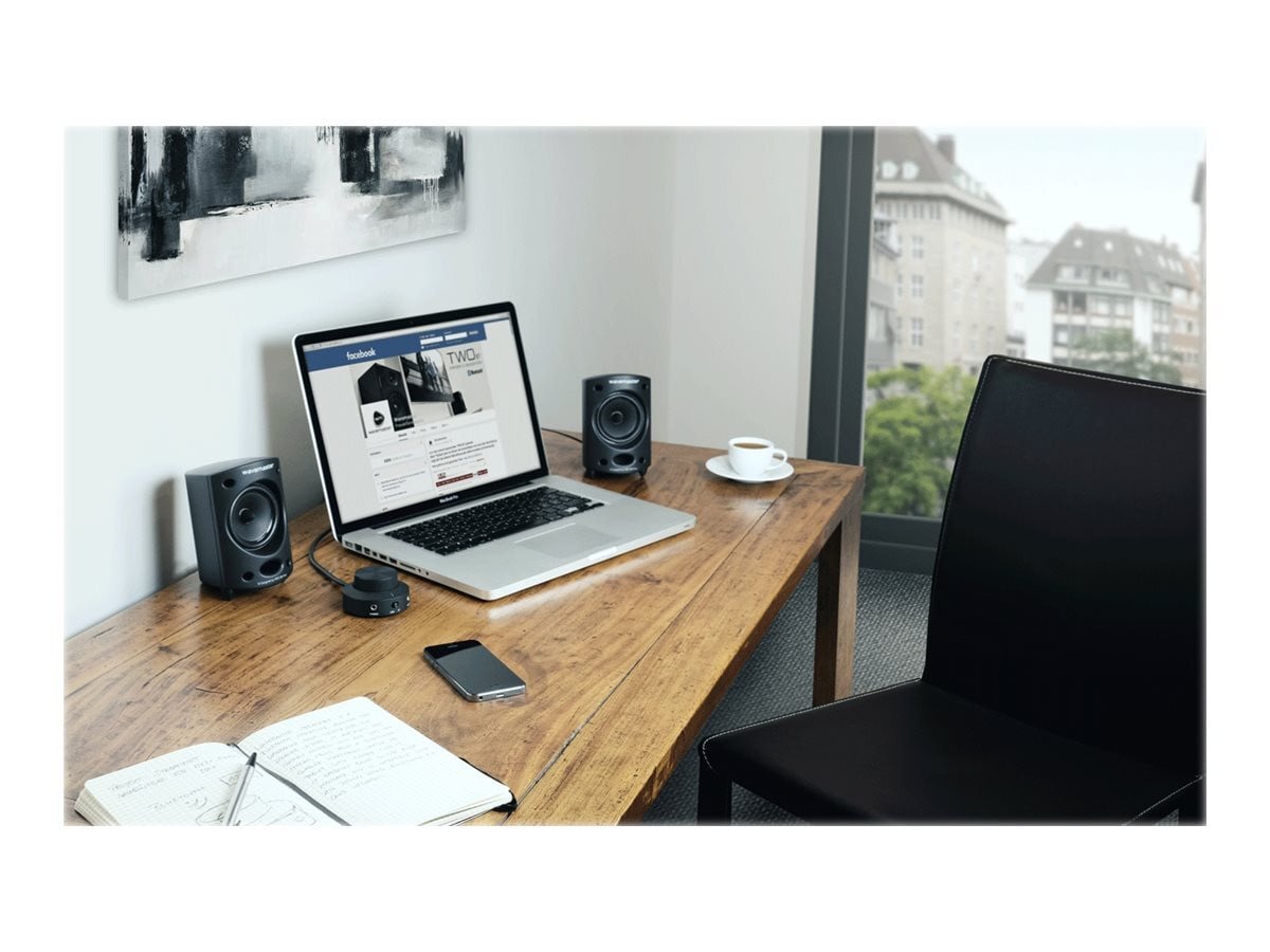 Wavemaster MOODY BT 2.1 Bluetooth actieve speakers zwart