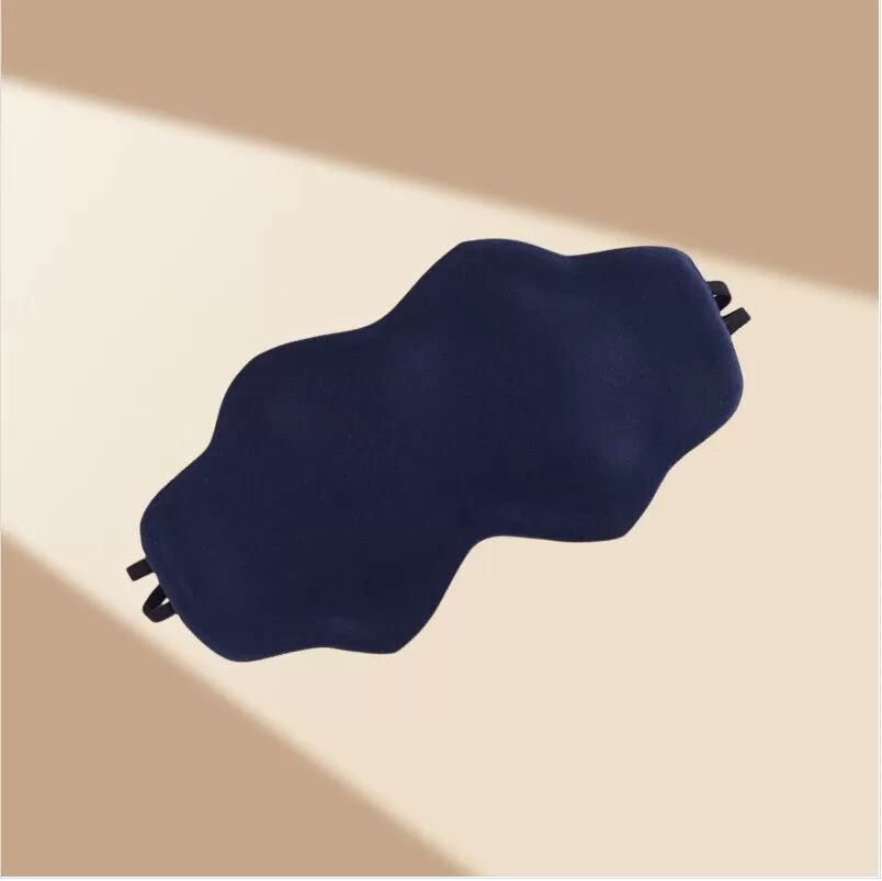 INF Verstellbare, doppelseitige Seidenschlafmaske für Reisen Navy blau
