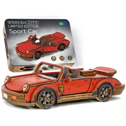 WoodenCity Bausatz Sportwagen bemalt