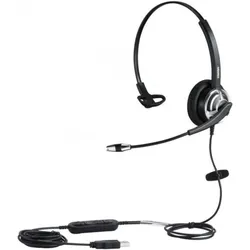 Plusonic Headset 8.1MS monaural, NC, Wideband USB (Kabelgebunden, USB-A, Microsoft Teams), Office Headset, Schwarz