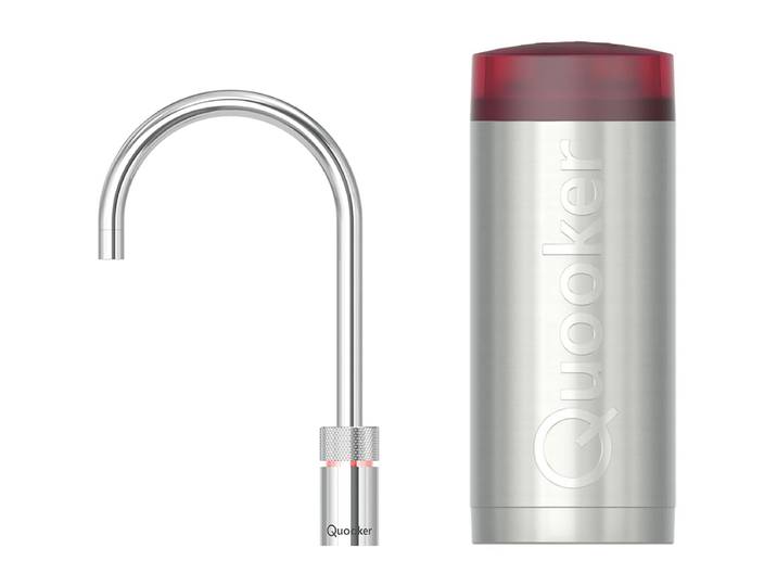 Quooker Nordic Round Kokendwaterkraan Single Tap Set - Kokend Water - Chroom - Inclusief COMBI+ Reservoir
