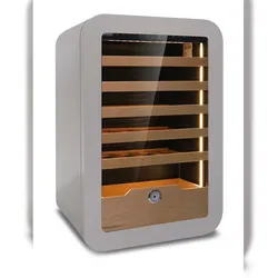 KLIMAITALIA Belüfteter Weinkühlschrank. LED-Beleuchtung. Elektronisches Thermostat. Holzregale + Kommode. Temperatur +2°C/+20°C. VINARIUS40GRY