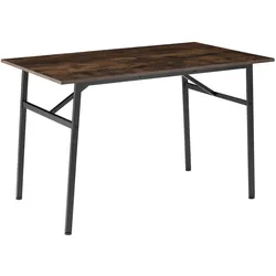 tectake Esstisch Swansea 120x75x76cm  Industrial Holz Dunkel, Rustikal