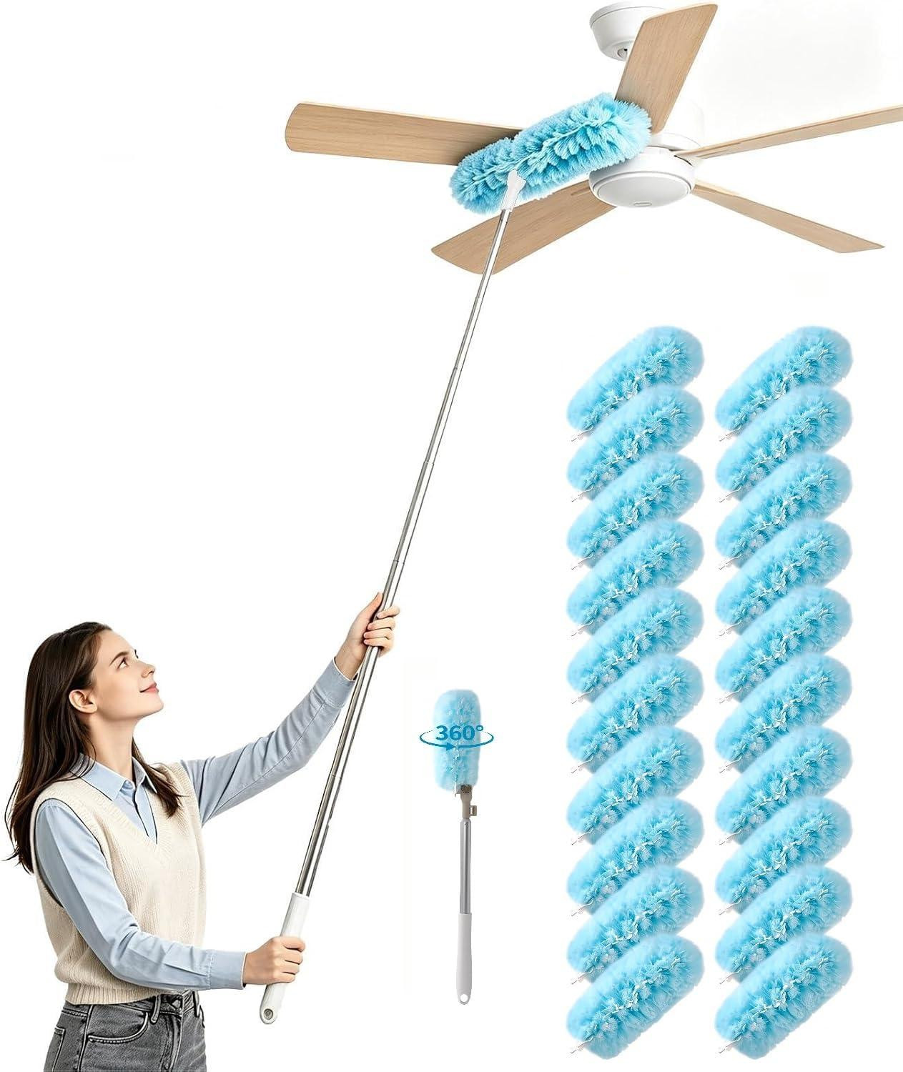 Dripio Telescopische stofwisser tot 210 cm compatibel met Swiffer navulverpakking