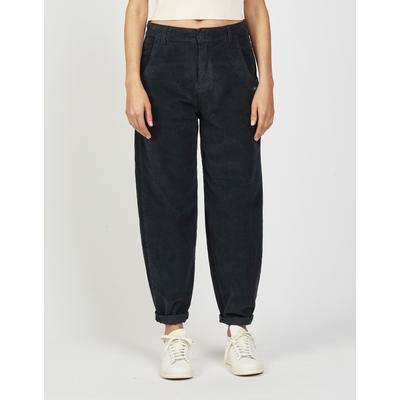 Cordhose GANG "94VIA", Damen, Gr. 32, N-Gr, grau (dunkelgrau), Cord, Obermaterial: 98% Baumwolle, 2% Elasthan, regular fit knöchellang, Hosen Cordhose, im Balloon Fit, hohe Taille