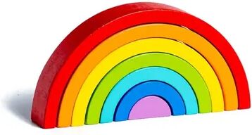 Friendly Fresh Finds Rainbow Arch Bridge Wooden Stacking Blocks Game For Children Color Cognitive Montessori Educational Wooden Toy rainbow