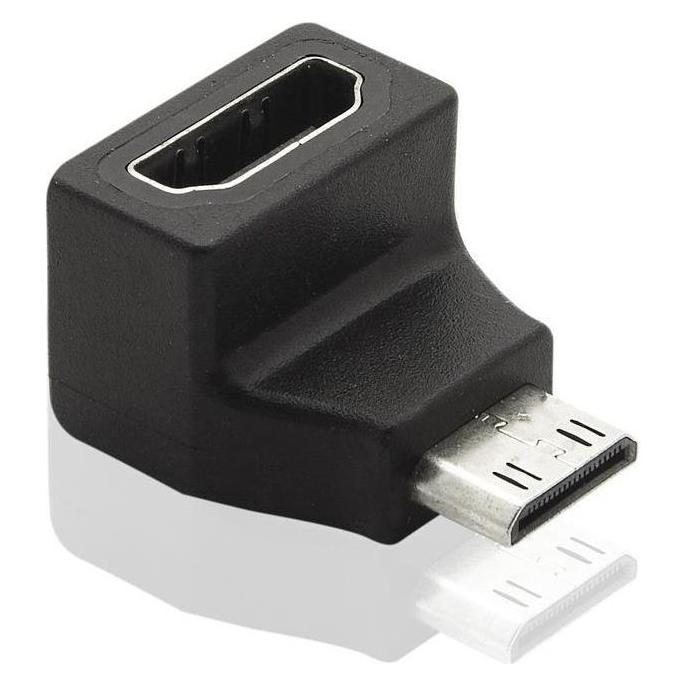 PremiumCord adaptér Mini HDMI C - HDMI (M/F), zahnutý 90° (Mini HDMI, HDMI) (kphdma-28)