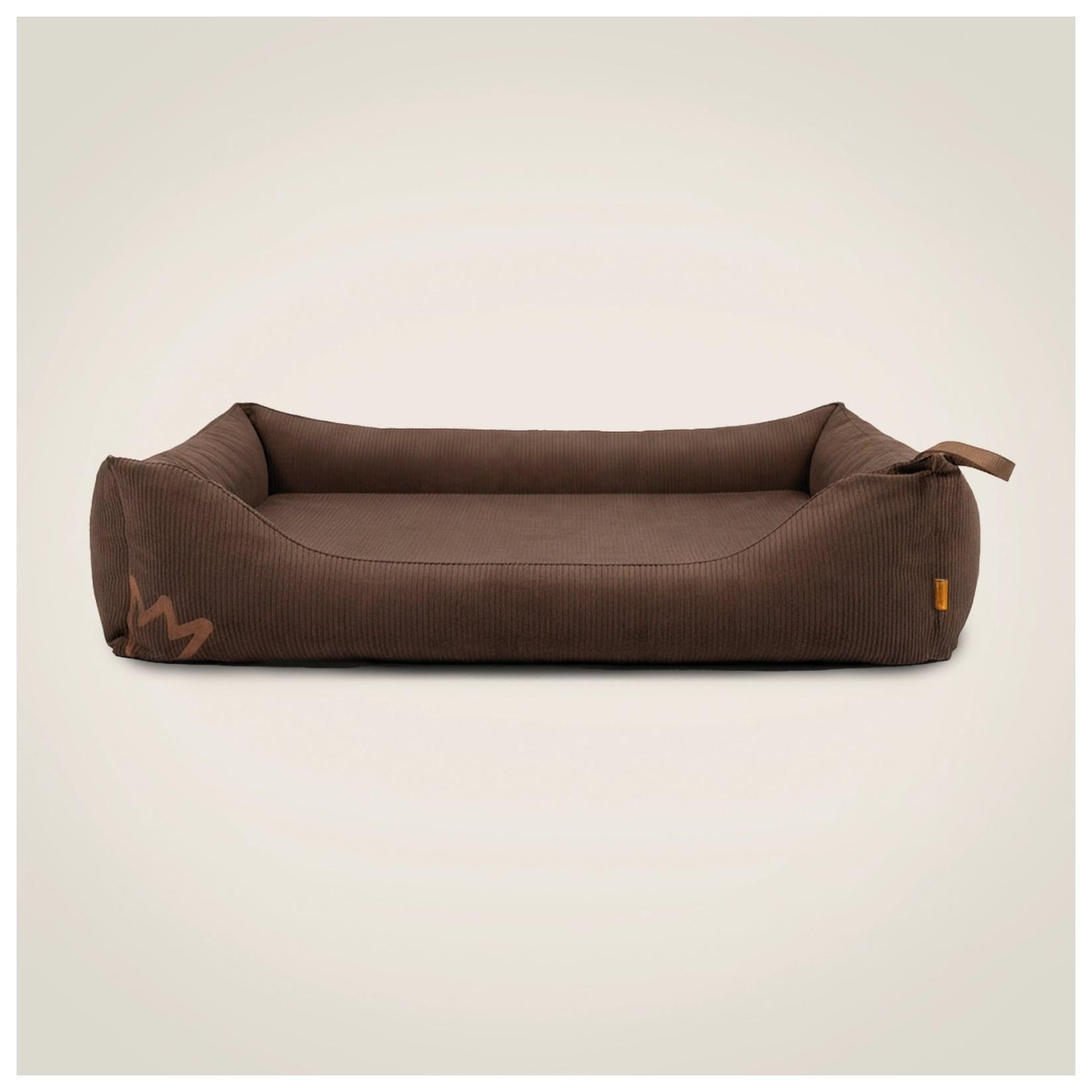 Rudelkönig Hundebett Koye waschbar & robust – Orthopädisches Hundebett für alle Hunde - Braun in Größe XL