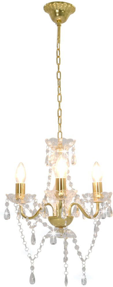 Rosdorf Park Alton 3 - Light Chandelier Pendant Gold 45cm H X 80cm W X 80cm D