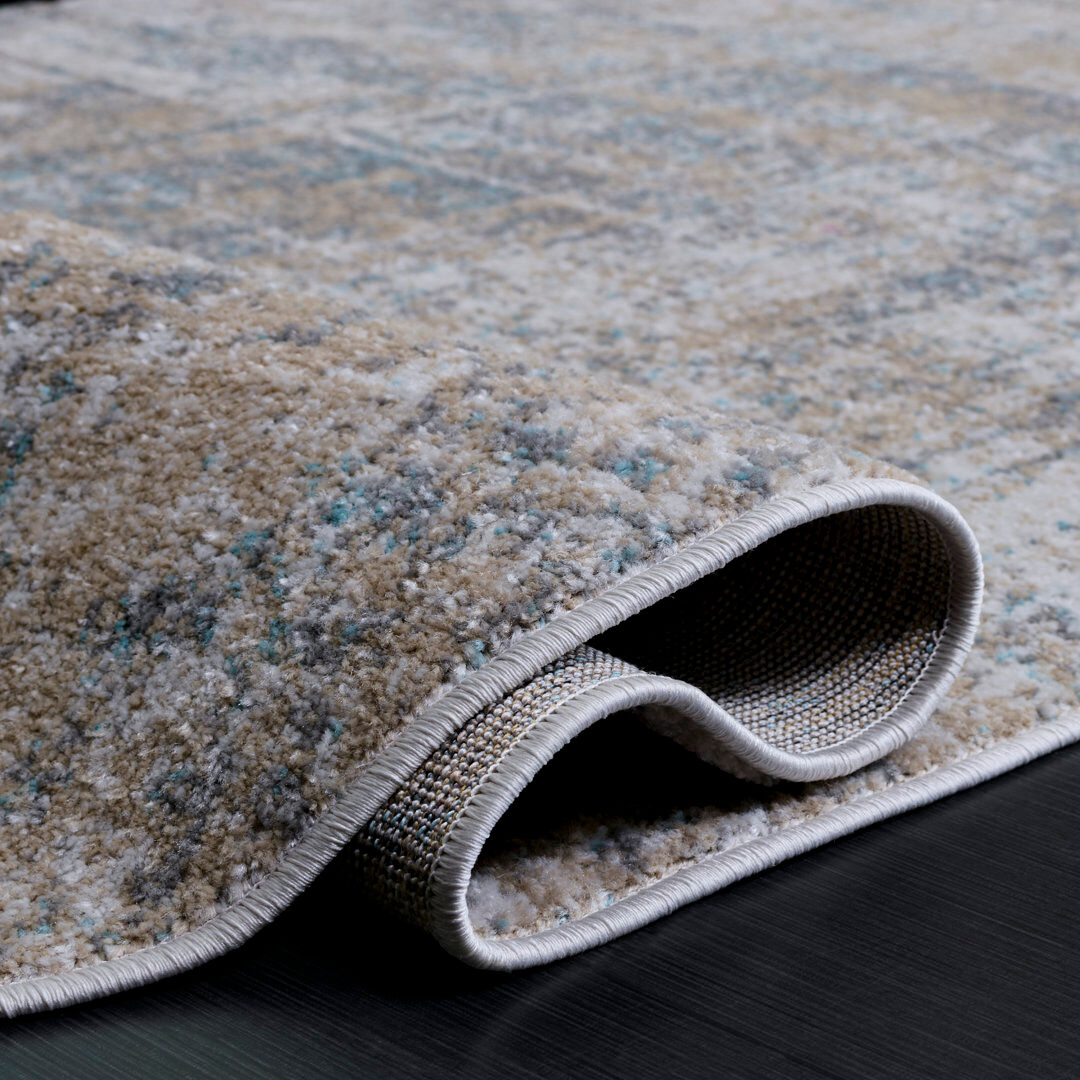 Trent Austin Design Alaric Geometric Area Rug Beige/Slate Square 235 cm